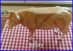 Rare Border Fine Arts Blonde D'Aquitaine Bull and Cow, Immaculate, Boxed