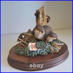 Rare Border Fine Arts Limited Edition Otter Group 322/1500 Ray Ayres