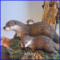 Rare Border Fine Arts Limited Edition Otter Group 322/1500 Ray Ayres