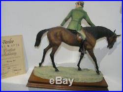 Rare Border Fine Arts Ltd Edition Riding Out Man On Horseback David Geenty L81