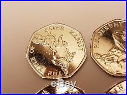 Rare Collectors Collectio of 4 Beatrix Potter 2017 50p coins excellent condition