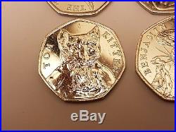 Rare Collectors Collectio of 4 Beatrix Potter 2017 50p coins excellent condition