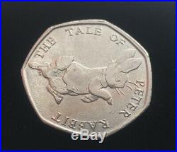 Rare Fifty Pence The Tale Of Peter Rabbit coin Collectable 2017 50p Circulated