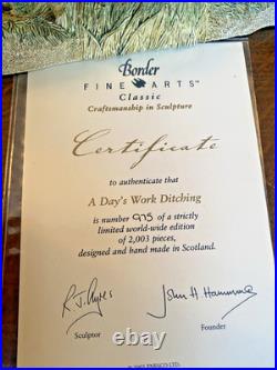 Rare Limited Edition Border Fine Arts A Day's Work Ditching No 975/2003