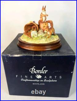 Rare Limited Edition Border Fine Arts Urban Red Squirrels Figurine Ayres