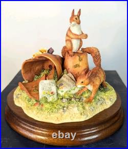Rare Limited Edition Border Fine Arts Urban Red Squirrels Figurine Ayres