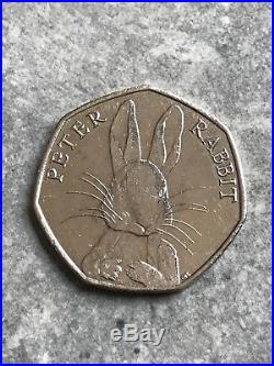 Rare Peter Rabbit Beatrix Potter 2016 50p Coin