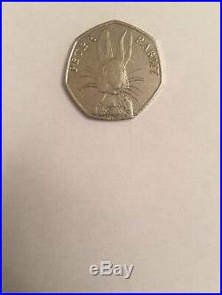 Rare Peter Rabbit Beatrix Potter 50p Coin
