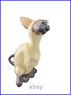 Rare Siamese Cat Figure Sculpture By Border Fine Arts Enesco A8547 Original BOX