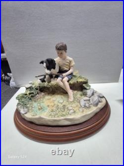 Rare, Vintage Border Fine Arts B0520 Gone Fishing 1999 By Anne Or Annie Wall