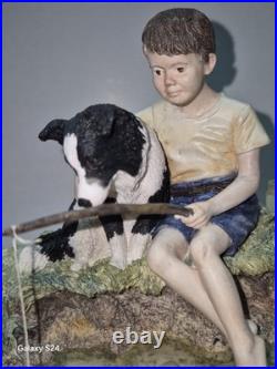 Rare, Vintage Border Fine Arts B0520 Gone Fishing 1999 By Anne Or Annie Wall