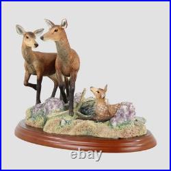 Red Hind, Follower And Calf Border Fine Arts Deer