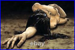 Reposal Signed Fine Art Giclée Print. Sexy nude figurative female oil painting