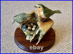 Robins Nesting Border Fine Arts Birds. 1988 No149/950. By R. T. Roberts. Rare