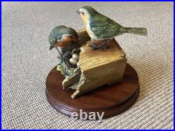 Robins Nesting Border Fine Arts Birds. 1988 No149/950. By R. T. Roberts. Rare