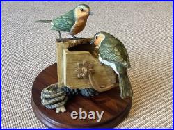 Robins Nesting Border Fine Arts Birds. 1988 No149/950. By R. T. Roberts. Rare