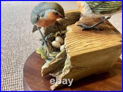Robins Nesting Border Fine Arts Birds. 1988 No149/950. By R. T. Roberts. Rare
