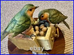 Robins Nesting Border Fine Arts Birds. 1988 No149/950. By R. T. Roberts. Rare
