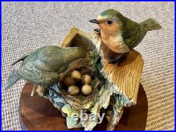 Robins Nesting Border Fine Arts Birds. 1988 No149/950. By R. T. Roberts. Rare
