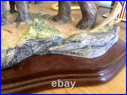 Scarce Large Border Fine Arts Ltd Edt Elephant Group Tender Moments B0002