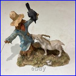 Schmid Lowell Davis Border Fine Arts Extremely Rare Goat And Scarecrow Ornament