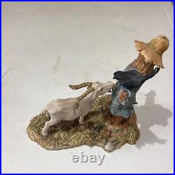 Schmid Lowell Davis Border Fine Arts Extremely Rare Goat And Scarecrow Ornament