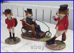 Set Of Three Fox's By Border Fine Arts