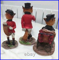 Set Of Three Fox's By Border Fine Arts
