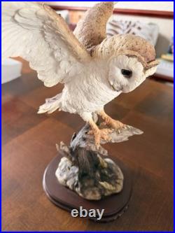 Set of 3 Bird of Prey Figurines Border Fine Arts Snowy OwlLeonardo Owls Hawk