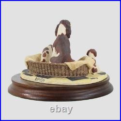 Springer Spaniel And Pups Liver and White Border Fine Arts