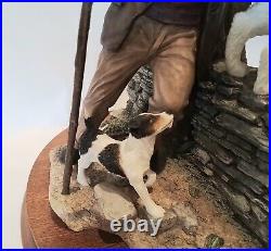 Stunning Border Fine Arts Out With The Dogs Sculpture limited edition 296/1250