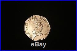 THE TALE OF PETER RABBIT 50P COIN, 2017 FIFTY PENCE Very Rare