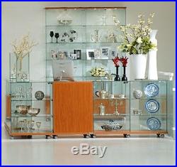 Tall All Glass Display Cabinet with Lockable Door Toughened Glass 60 w X 181h