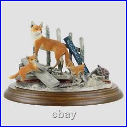 The Railway Fox Family Border Fine Arts Wildlife