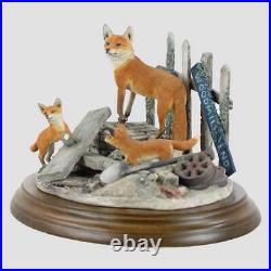 The Railway Fox Family Border Fine Arts Wildlife