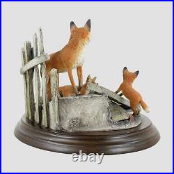 The Railway Fox Family Border Fine Arts Wildlife