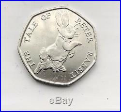 The Tale Of Peter Rabbit 50p Coin 2017 Fifty Pence Beatrix Potter