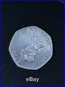 The Tale Of Peter Rabbit Beatrix Potter 50p Fifty Pence coin 2017 Free Postage