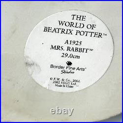 The World of Beatrix Potter Mrs Rabbit A1925 2002 F. Warne Border Fine Arts 29cm