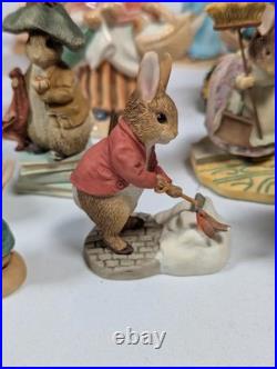 The World of Beatrix Potter Peter Rabbit Border Fine Arts 24 Bundle READ DESC