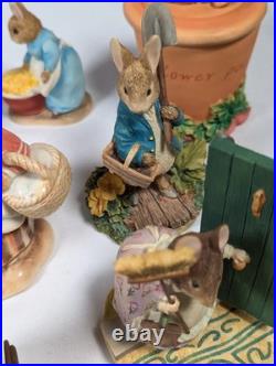 The World of Beatrix Potter Peter Rabbit Border Fine Arts 24 Bundle READ DESC