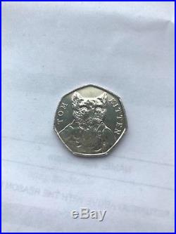 Tom Kitten Rare 50p Coin 2017 Beatrix Potter Coin
