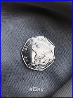 VERY RARE ORIGINAL Mr Jeremy Fisher 50p Coin CIRCULATED Used (2017 Issued)
