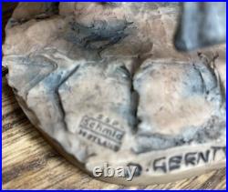 VTG Unicorn & Maiden Sculpture Border Fine Arts 1980 Signed David Geenty Rare