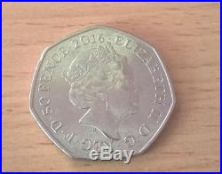 Very Rare Collectible Beatrix Potter 2016 Peter Rabbit 50p pence Coin