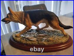 Vintage 1999 Border Fine Arts German Shepherd By M Turner Statue