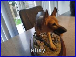 Vintage 1999 Border Fine Arts German Shepherd By M Turner Statue