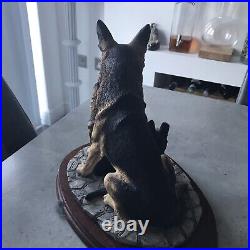 Vintage Border Fine Arts Adorable German Shepherd & Pups Figure By M Turner