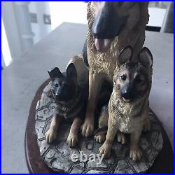 Vintage Border Fine Arts Adorable German Shepherd & Pups Figure By M Turner