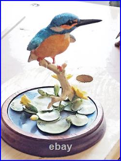 Vintage Border Fine Arts Beautiful Kingfisher on Lily pad Design RB41